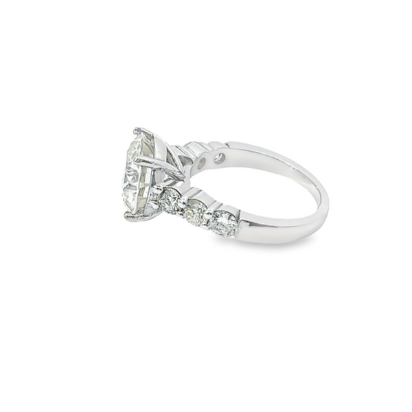 14K White Gold Diamond Round Cut Engagement Ring – 2.00ct