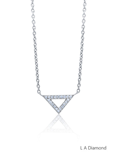 14K White Gold Diamond Round Necklace Pendant (18.00 ct)