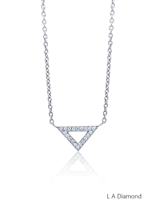 14K White Gold Diamond Round Necklace Pendant (18.00 ct)