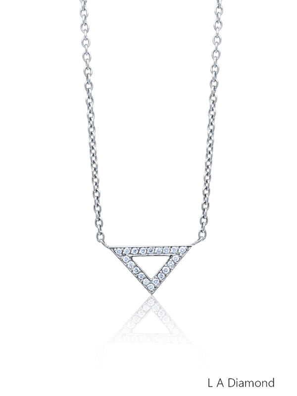 14K White Gold Diamond Round Necklace Pendant (18.00 ct)