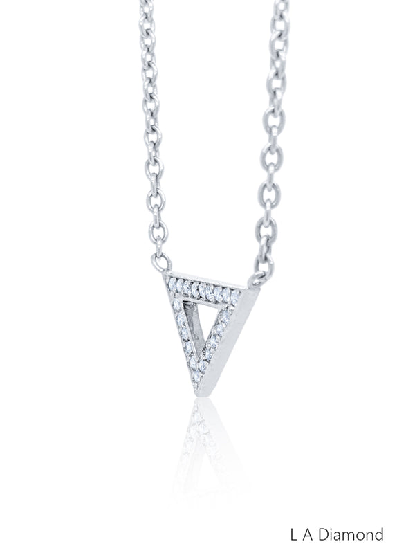 14K White Gold Diamond Round Necklace Pendant (18.00 ct)