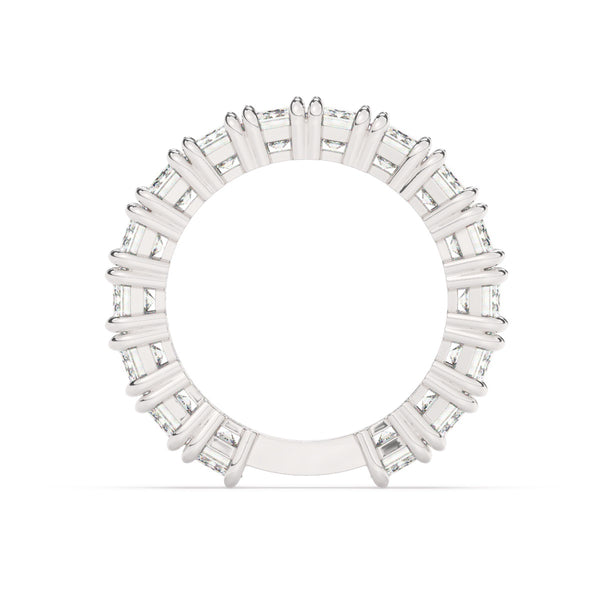 14K White Gold Emerald Cut Diamond Wedding Ring (7.75 ct)_