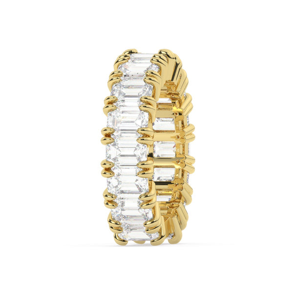 14K White Gold Emerald Cut Diamond Wedding Ring (7.75 ct)_