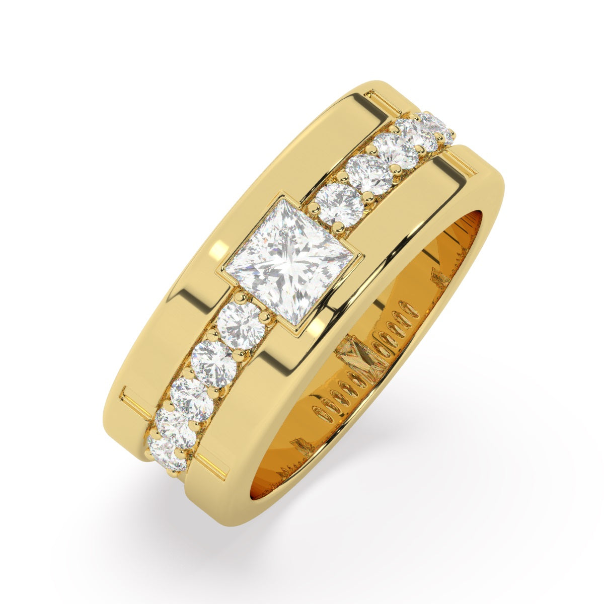 14K White Gold & Platinum Princess-Cut Diamond Wedding Band (1.37 ct T.W.)