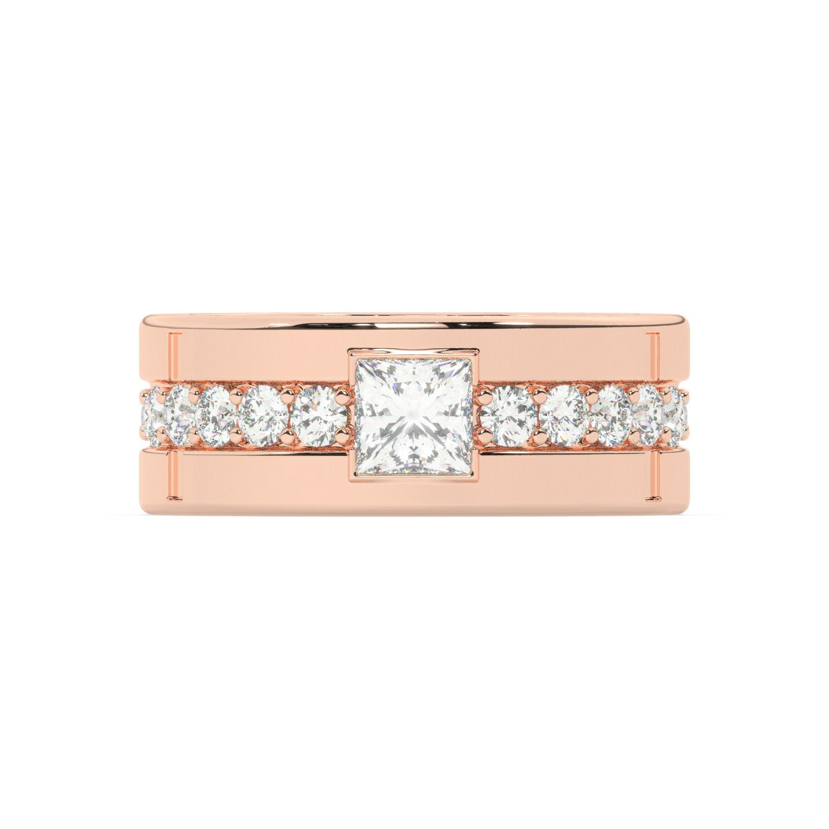 14K White Gold & Platinum Princess-Cut Diamond Wedding Band (1.37 ct T.W.)