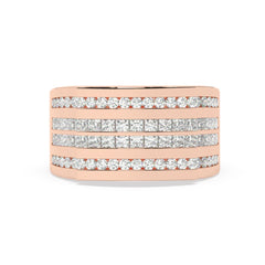 14K White Gold Princess & Round Diamond Ring (1.80 ct / 2.61 ct T.W.)