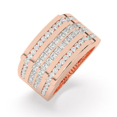 14K White Gold Princess & Round Diamond Ring (1.80 ct / 2.61 ct T.W.)