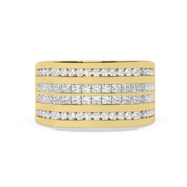 14K White Gold Princess & Round Diamond Ring (1.80 ct / 2.61 ct T.W.)