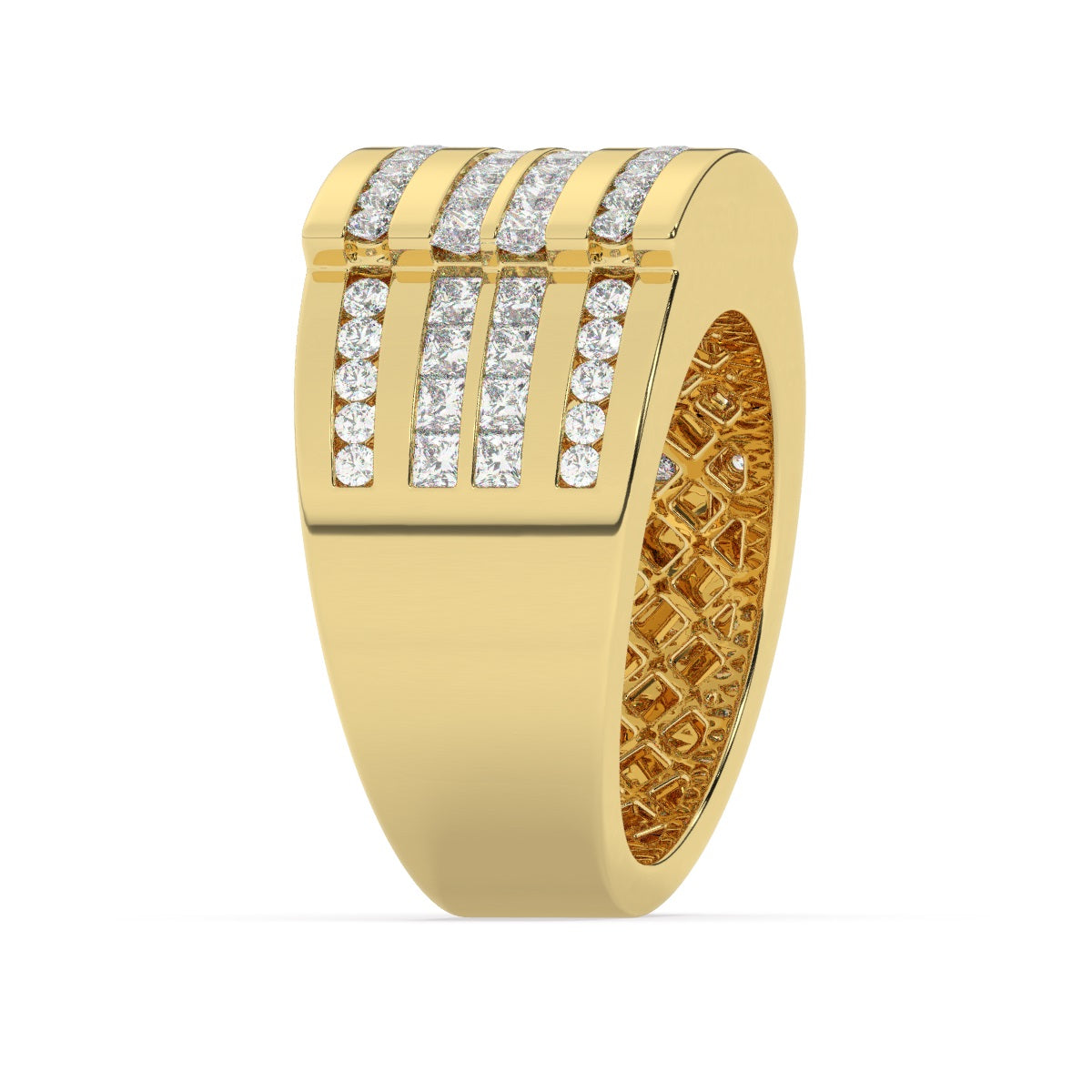 14K White Gold Princess & Round Diamond Ring (1.80 ct / 2.61 ct T.W.)