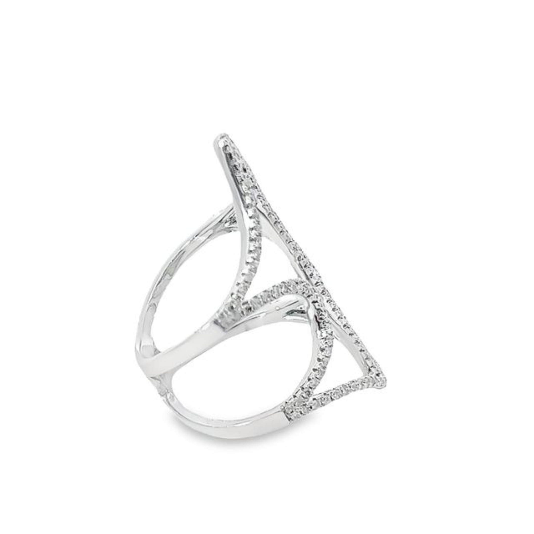 14K White Gold Round-Cut Diamond Ring (0.78 ct)