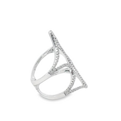 14K White Gold Round-Cut Diamond Ring (0.78 ct)