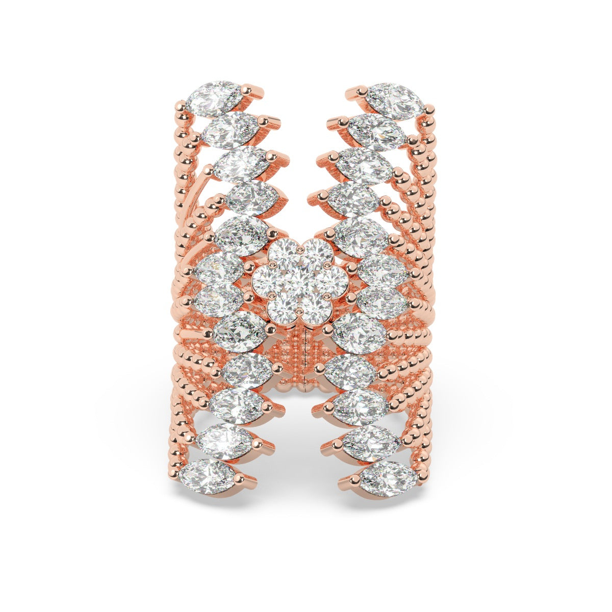 14K White Gold Round Brilliant Diamond Ring (3.25 ct)