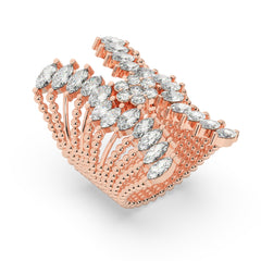 14K White Gold Round Brilliant Diamond Ring (3.25 ct)