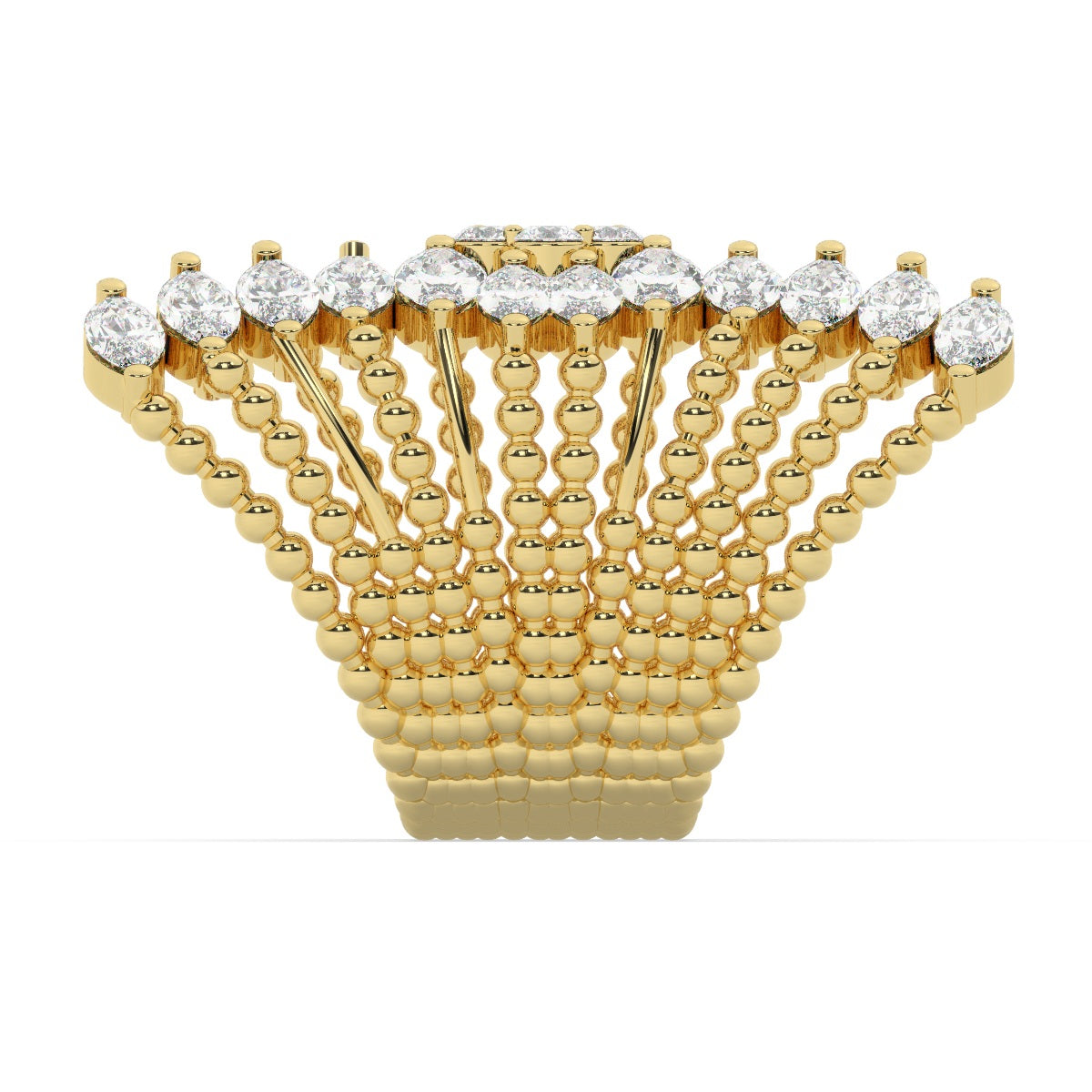 14K White Gold Round Brilliant Diamond Ring (3.25 ct)