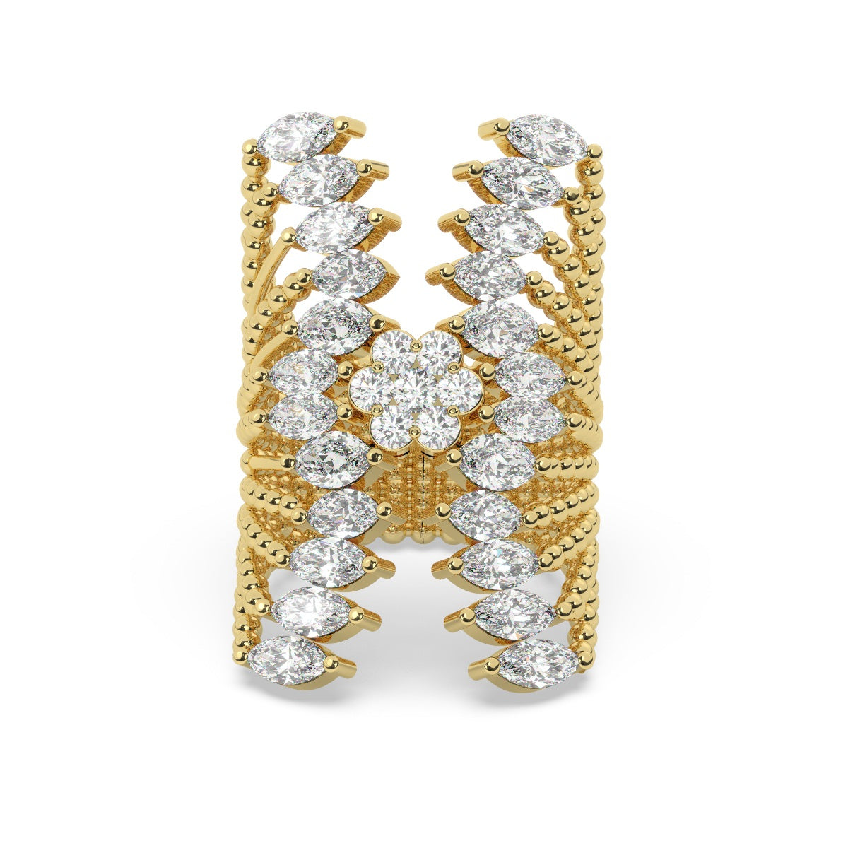 14K White Gold Round Brilliant Diamond Ring (3.25 ct)