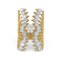 14K White Gold Round Brilliant Diamond Ring (3.25 ct)