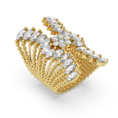 14K White Gold Round Brilliant Diamond Ring (3.25 ct)