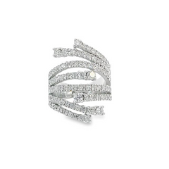 14K White Gold Round Cut Diamond Ring (2.50 ct)