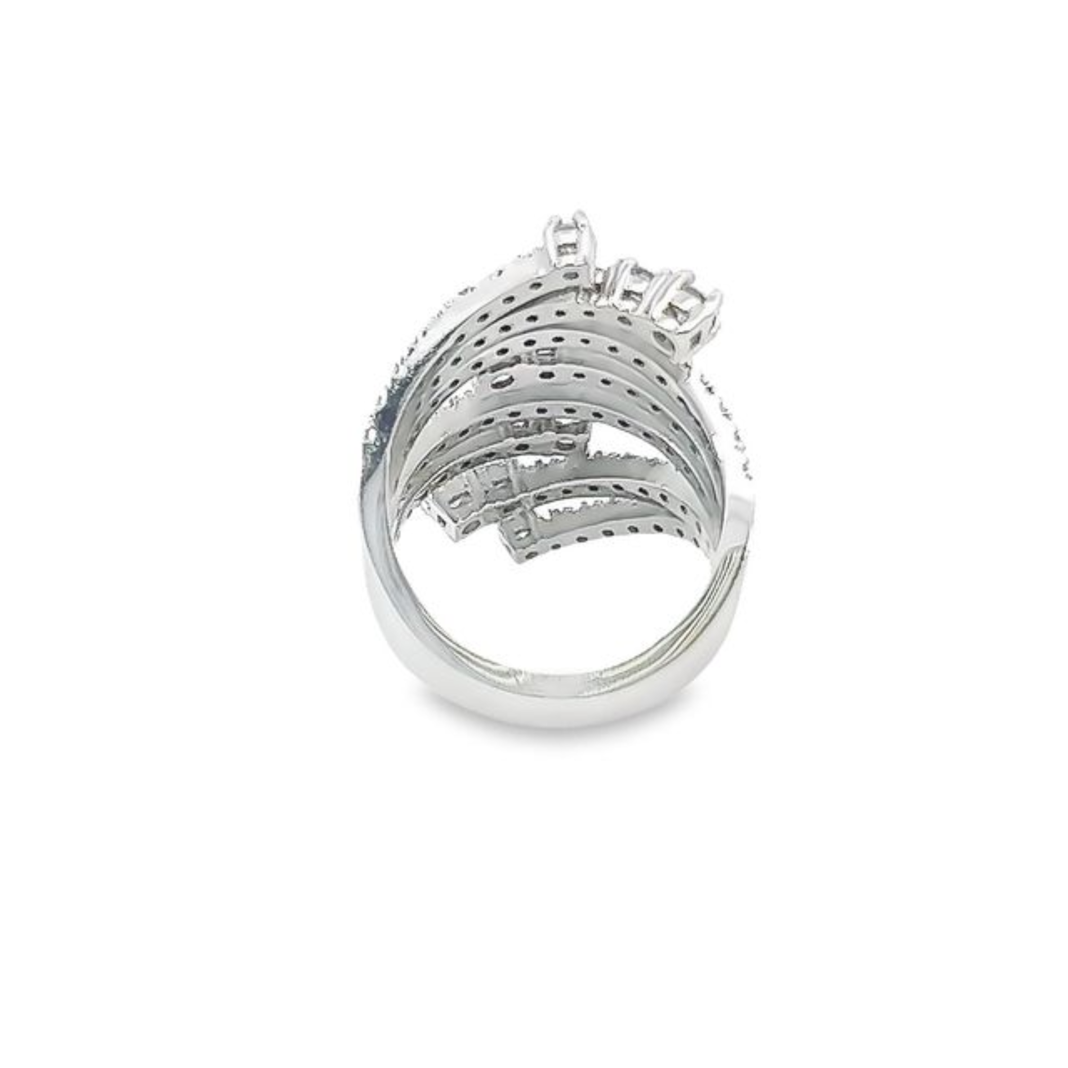 14K White Gold Round Cut Diamond Ring (2.50 ct)