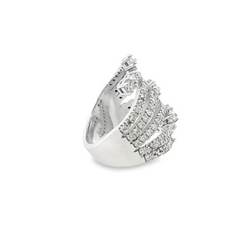 14K White Gold Round Cut Diamond Ring (2.50 ct)