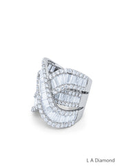 14K White Gold Round Diamond Eternity Band (4.38 ct)