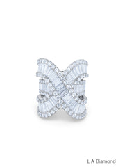 14K White Gold Round Diamond Eternity Band (4.38 ct)