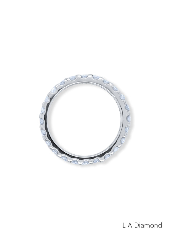 14K White Gold Round Diamond Eternity Wedding Ring (0.71 ct)_