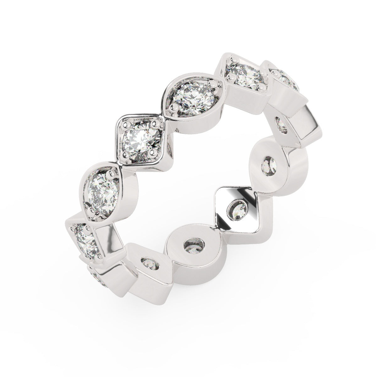 14K_White_Gold_Round_Diamond_Wedding_Ring_1.20_ct