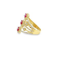 14K Yellow Gold Diamond & Ruby Ring (0.87 ct + 2.00 ct)