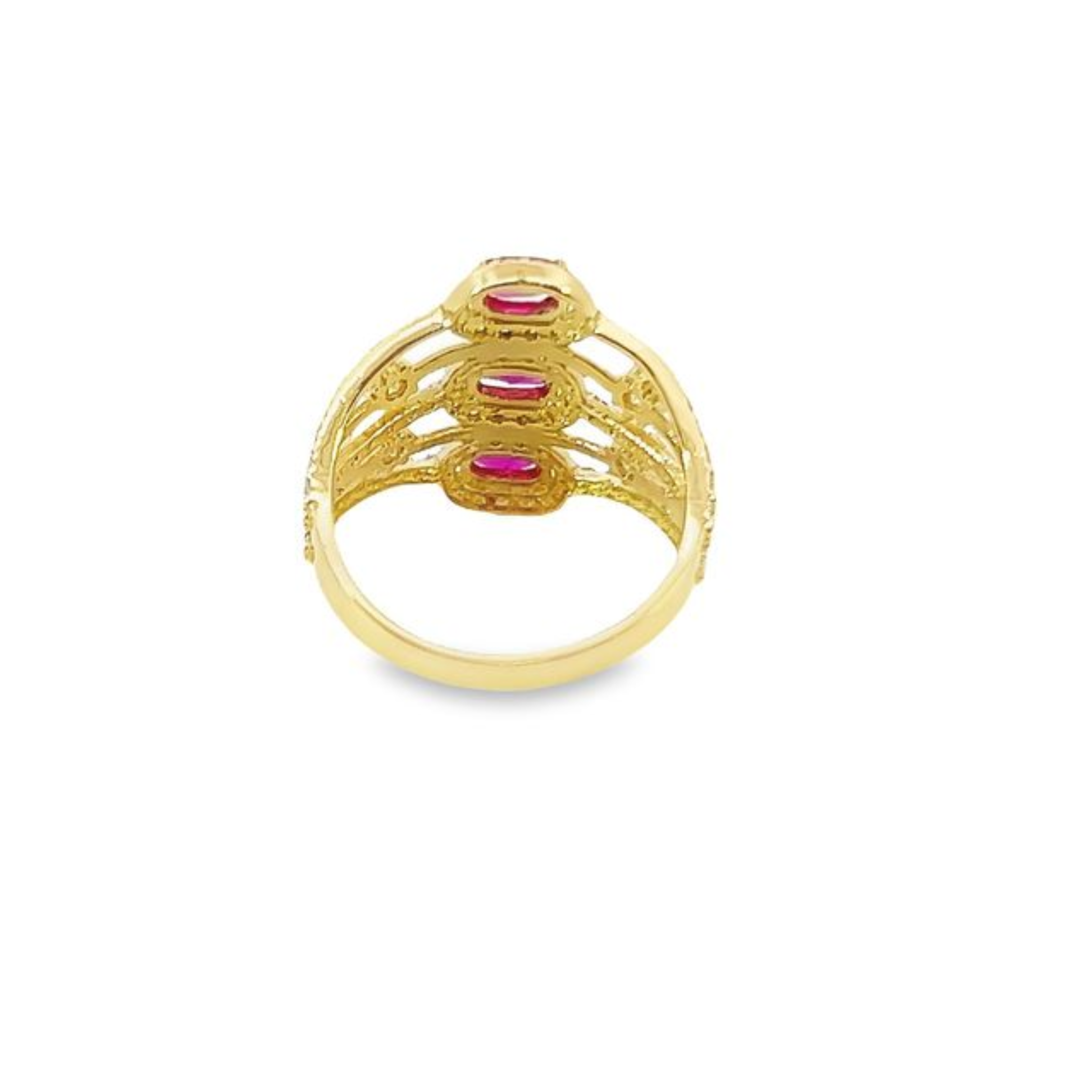 14K Yellow Gold Diamond & Ruby Ring (0.87 ct + 2.00 ct)