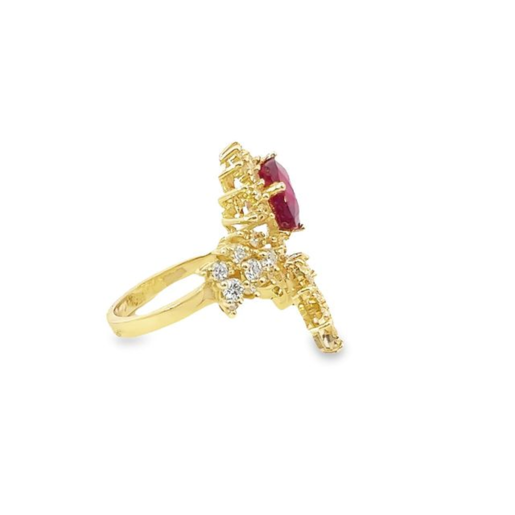 14K Yellow Gold Diamond & Ruby Ring (1.20 ct)