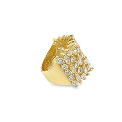 14K Yellow Gold Marquise and Round Diamond Ring (2.35 ct)