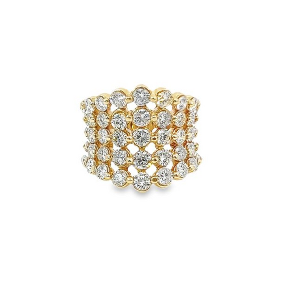 14K Yellow Gold Round Diamond Ring (4.10 ct)