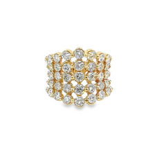 14K Yellow Gold Round Diamond Ring (4.10 ct)