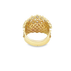 14K Yellow Gold Round Diamond Ring (4.10 ct)