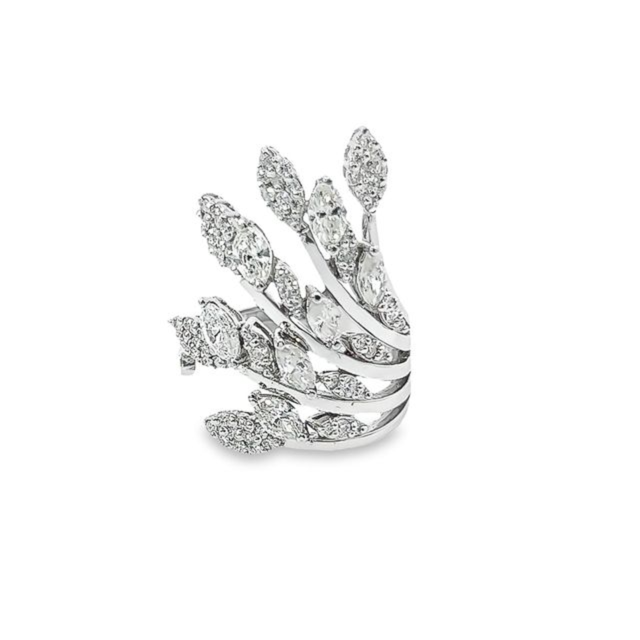 18K White Gold Marquise Cut Diamond Ring (2.55 ct)