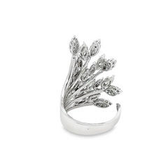 18K White Gold Marquise Cut Diamond Ring (2.55 ct)