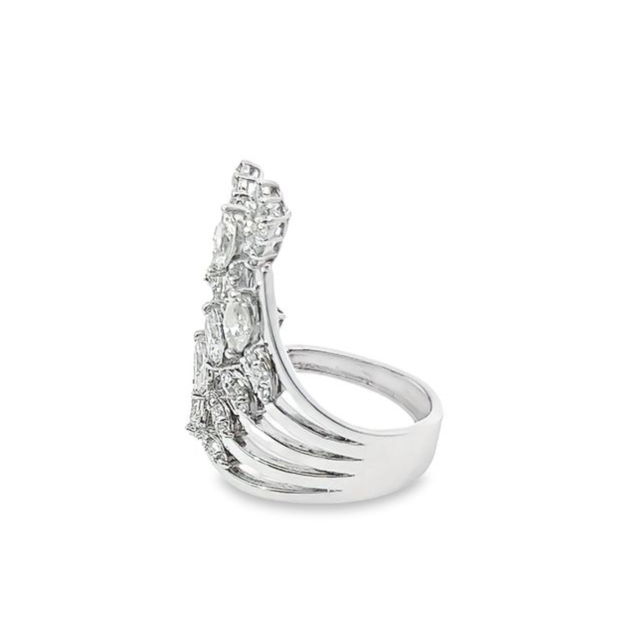 18K White Gold Marquise Cut Diamond Ring (2.55 ct)