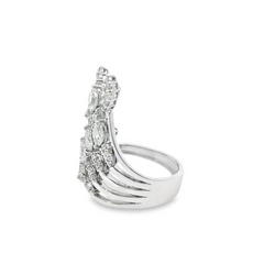 18K White Gold Marquise Cut Diamond Ring (2.55 ct)