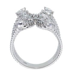 18K White Gold Multi-Layer Round & Marquise Diamond Ring (2.50 ct / 0.78 ct T.W.)