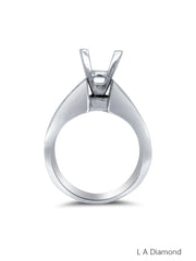 18K White Gold Round Cut Multi-Layer Semi-Mount Engagement Ring (2.71 ct)