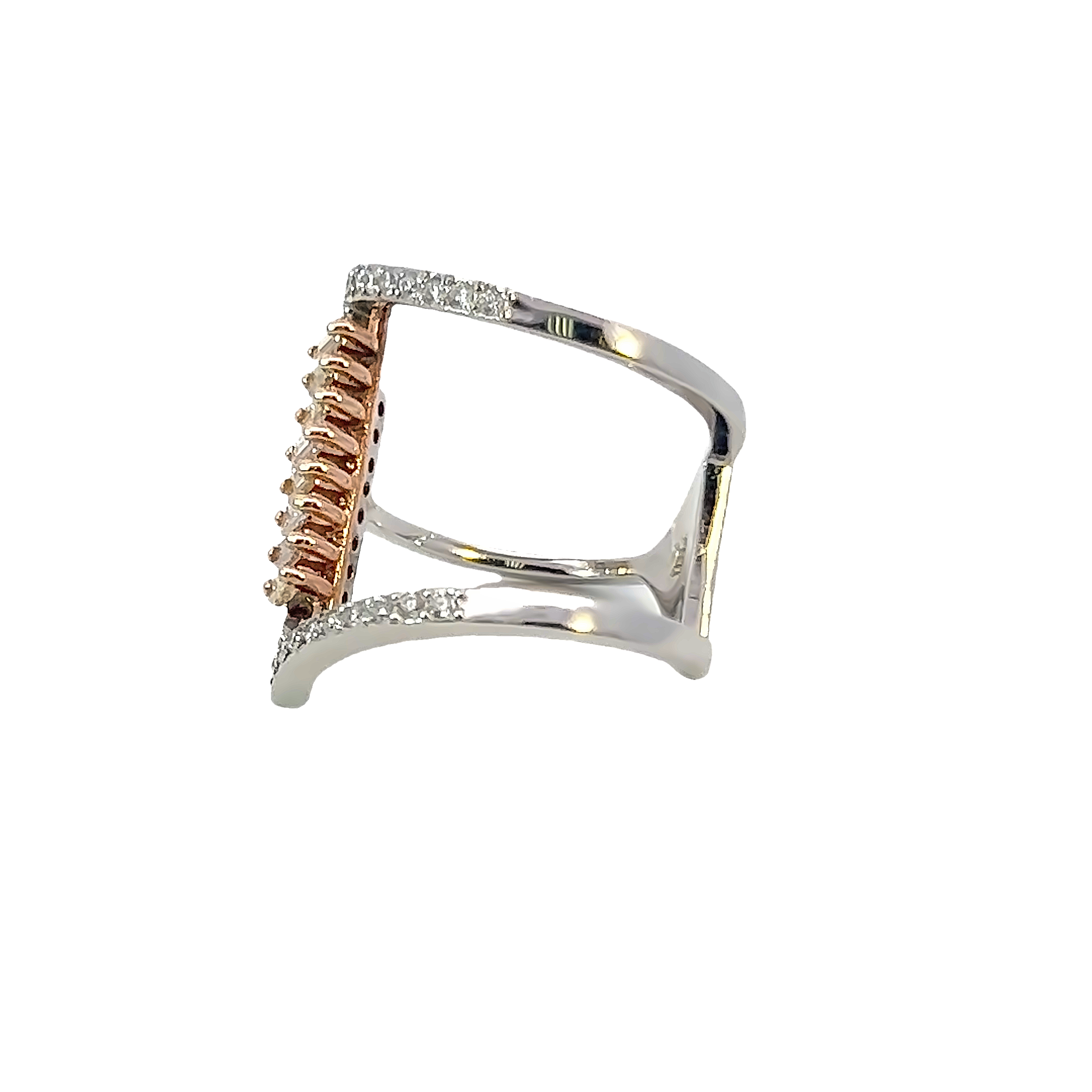 18K White Gold Round Diamond Ring (.66 ct)