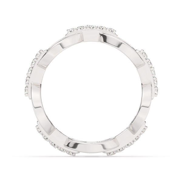 18K White Gold Round Diamond Wedding Ring (0.28 ct)