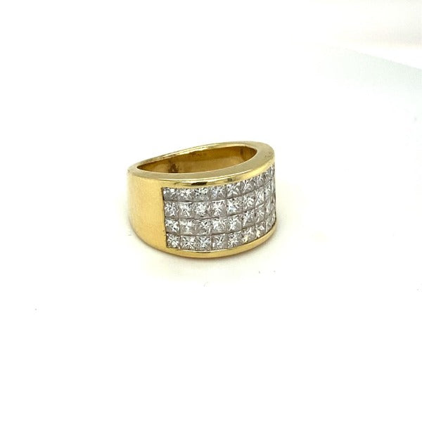 18K Yellow Gold Composite Diamond Multi-Row Ring (3.10 ct T.W.)