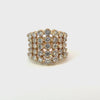 14k Yellow Gold Diamond Round Cut Ring 4.10c