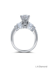 14k White Gold Diamond Ring - LA DIAMOND