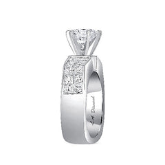 1-1/4 CT. T.W. Diamond Engagement Ring in 14K White Gold - LA DIAMOND