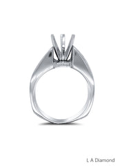 14K White Gold Diamond  Multiple Radiant Cut Engagement Ring 1.41c