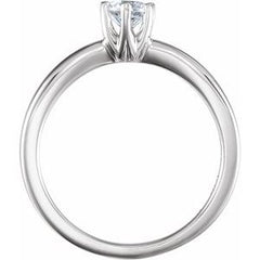 14K Solid Gold 3/8 CTW Diamond Solitaire Engagement Ring