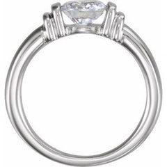 14K Solid Gold 1/2 CTW Natural Diamond Solitaire Engagement Ring